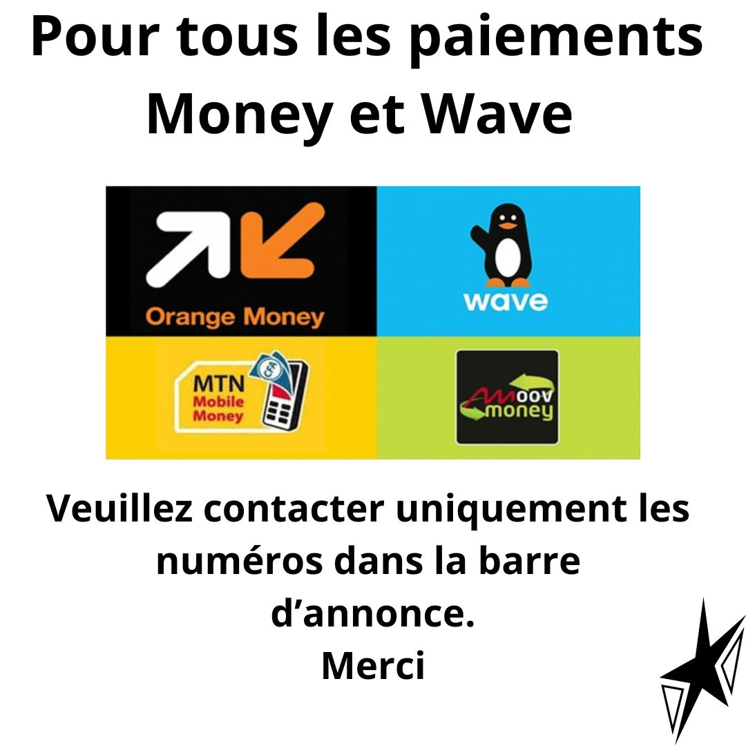 On accepte les paiements Mobile Money et Wave 👇